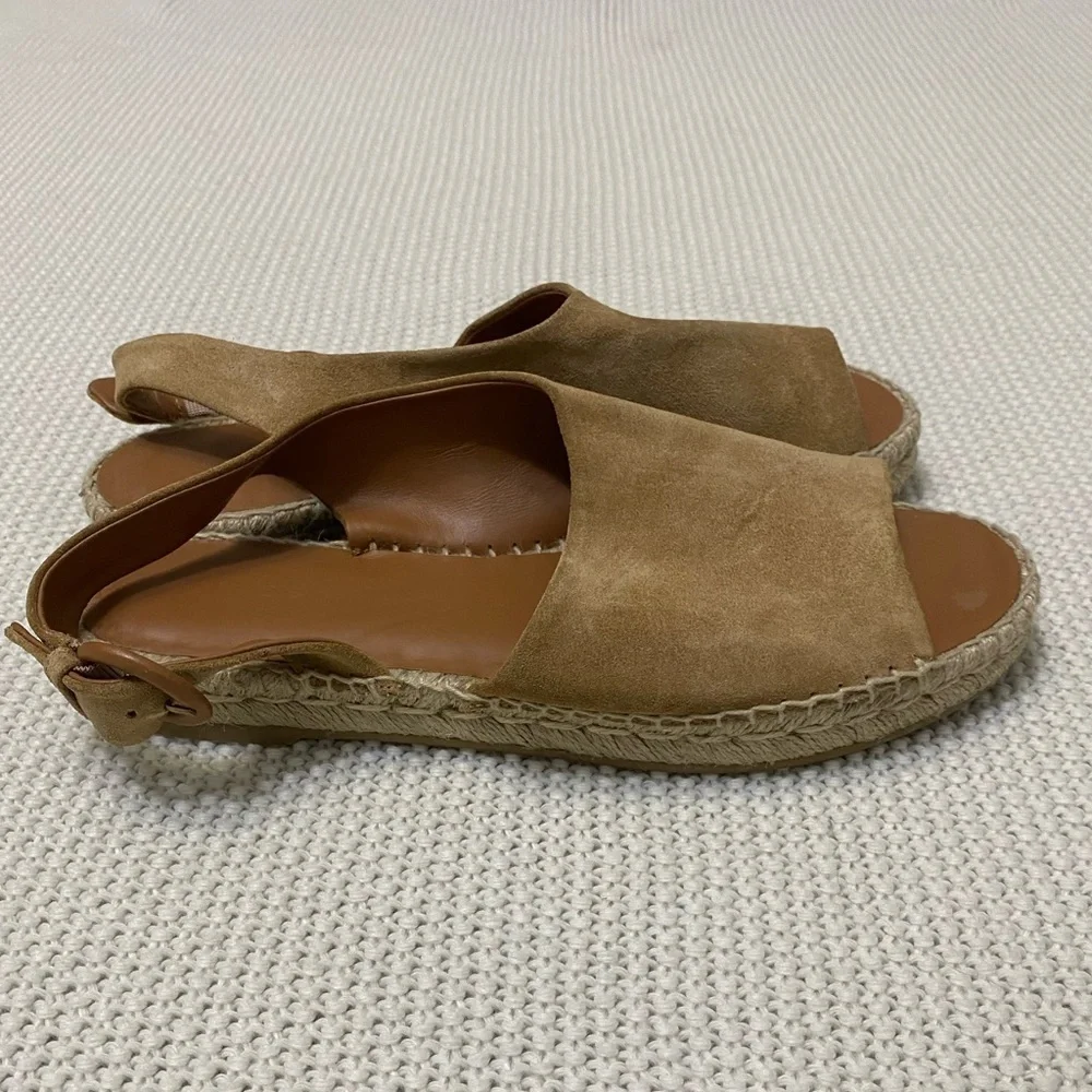 Women's Vince Linton Leather Espadrille Flat Sandals Size 9